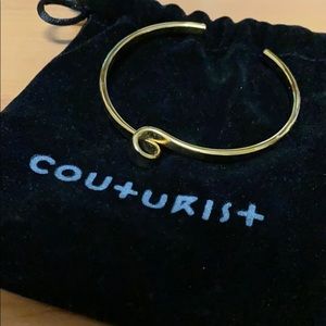 Cou + uris + 14k gold plated twist bracelet